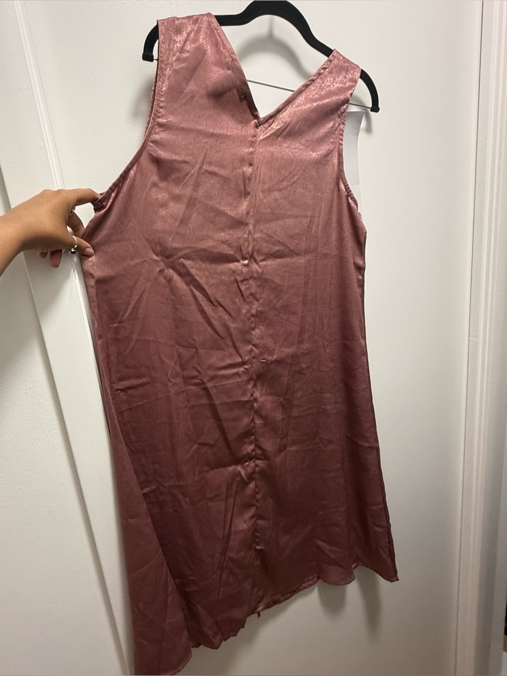 Forever 21 Rose Gold Metallic Sleeveless Midi Dress XL